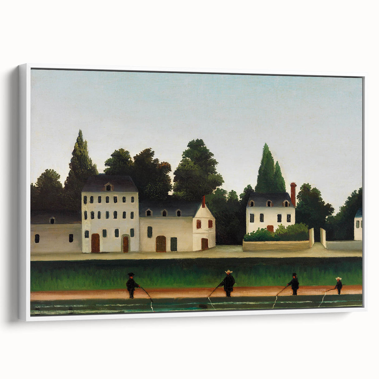 Modern Wall Art – Abstract Modern Art of Landscape and Four Fishermen