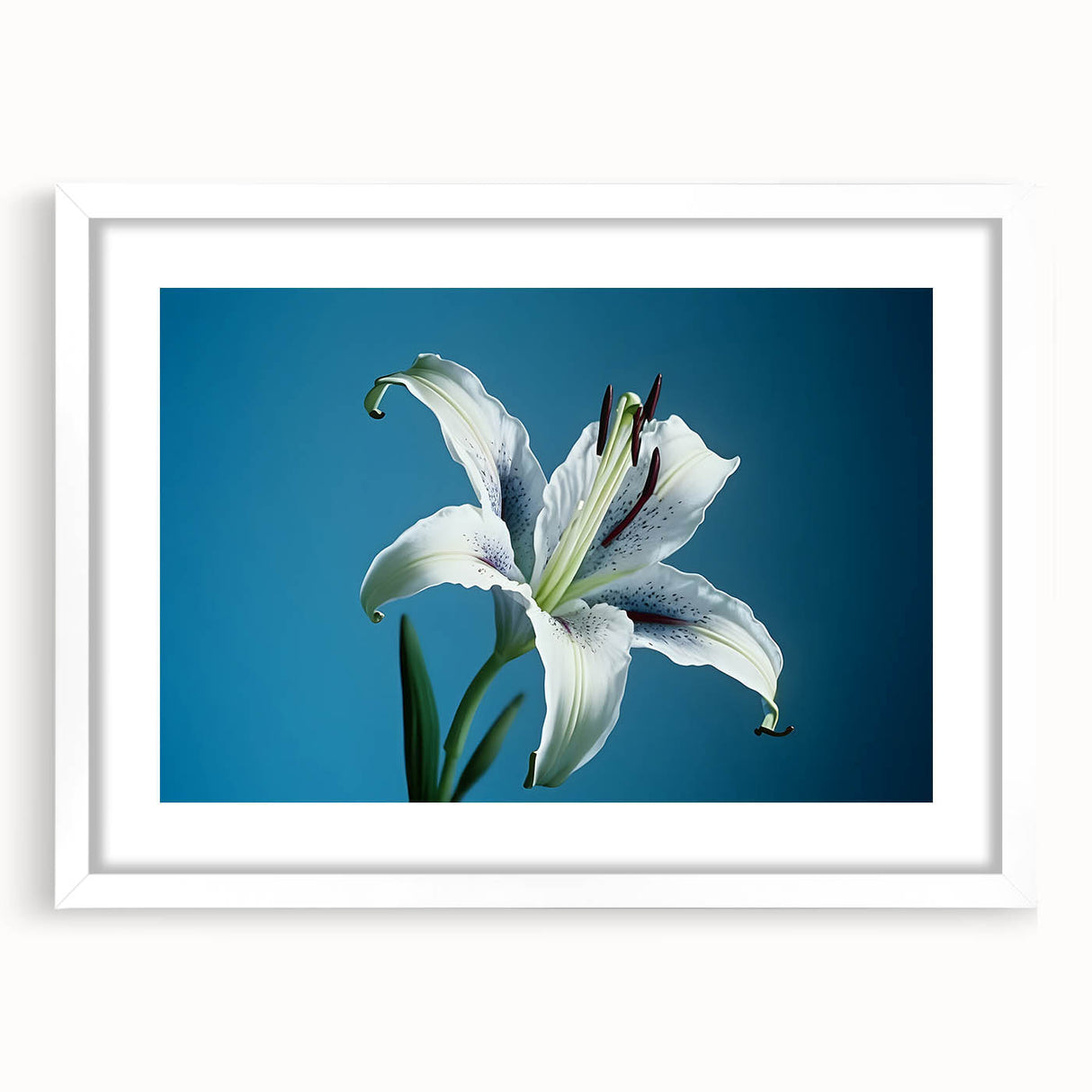 Botanical wall art collection featuring a framed daffodil design with a white mat, showcased in a stylish modern frame, ideal for home decor enhancement.