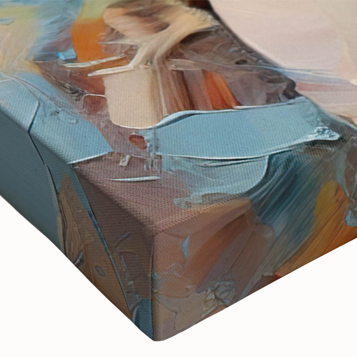 Close-up of a vibrant botanical lily design on stretched canvas wall art, showcasing intricate details and rich colors, perfect for home decor enhancement.