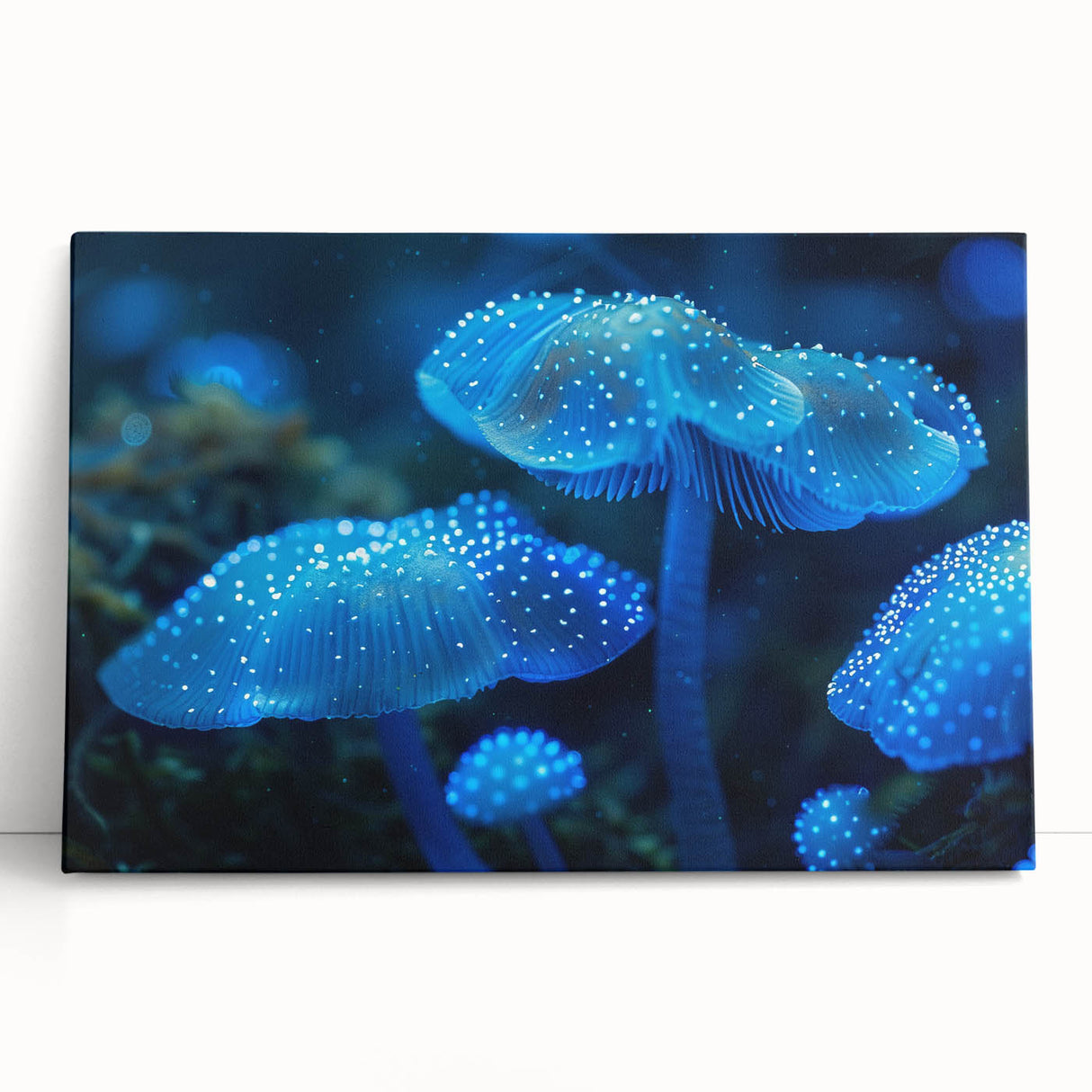 Botanical wall art featuring vibrant marine plants and flowers in a colorful, stretched canvas design, perfect for coastal-themed decor and nature enthusiasts.