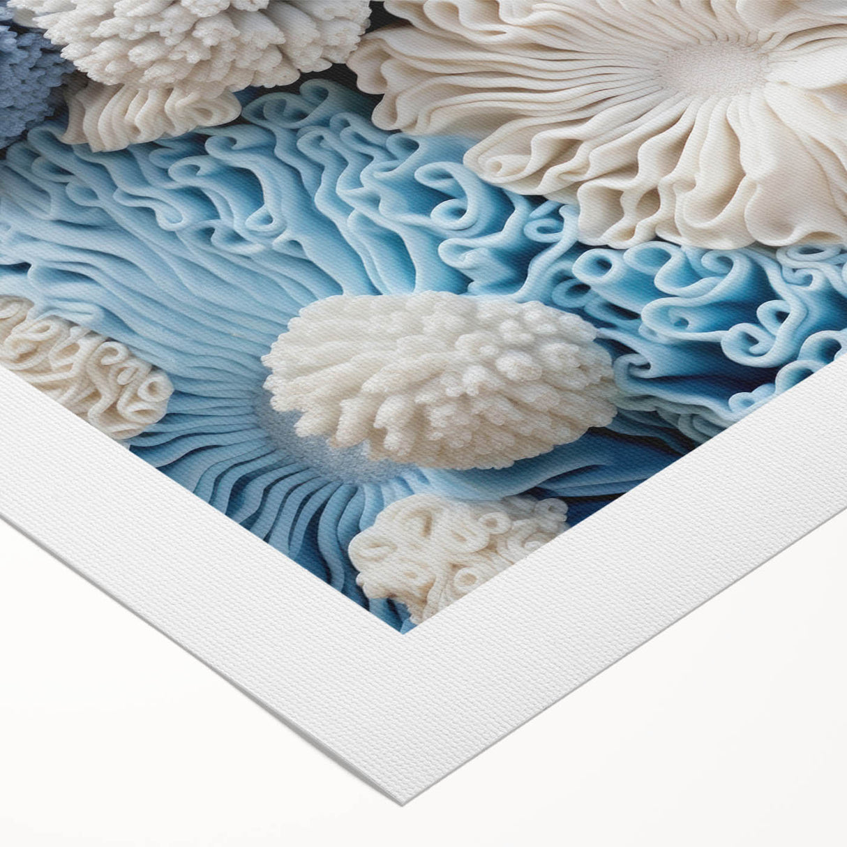 Rolled canvas showcasing a vibrant botanical marine plants design, featuring intricate details and vivid colors, perfect for enhancing home decor and nature themes.