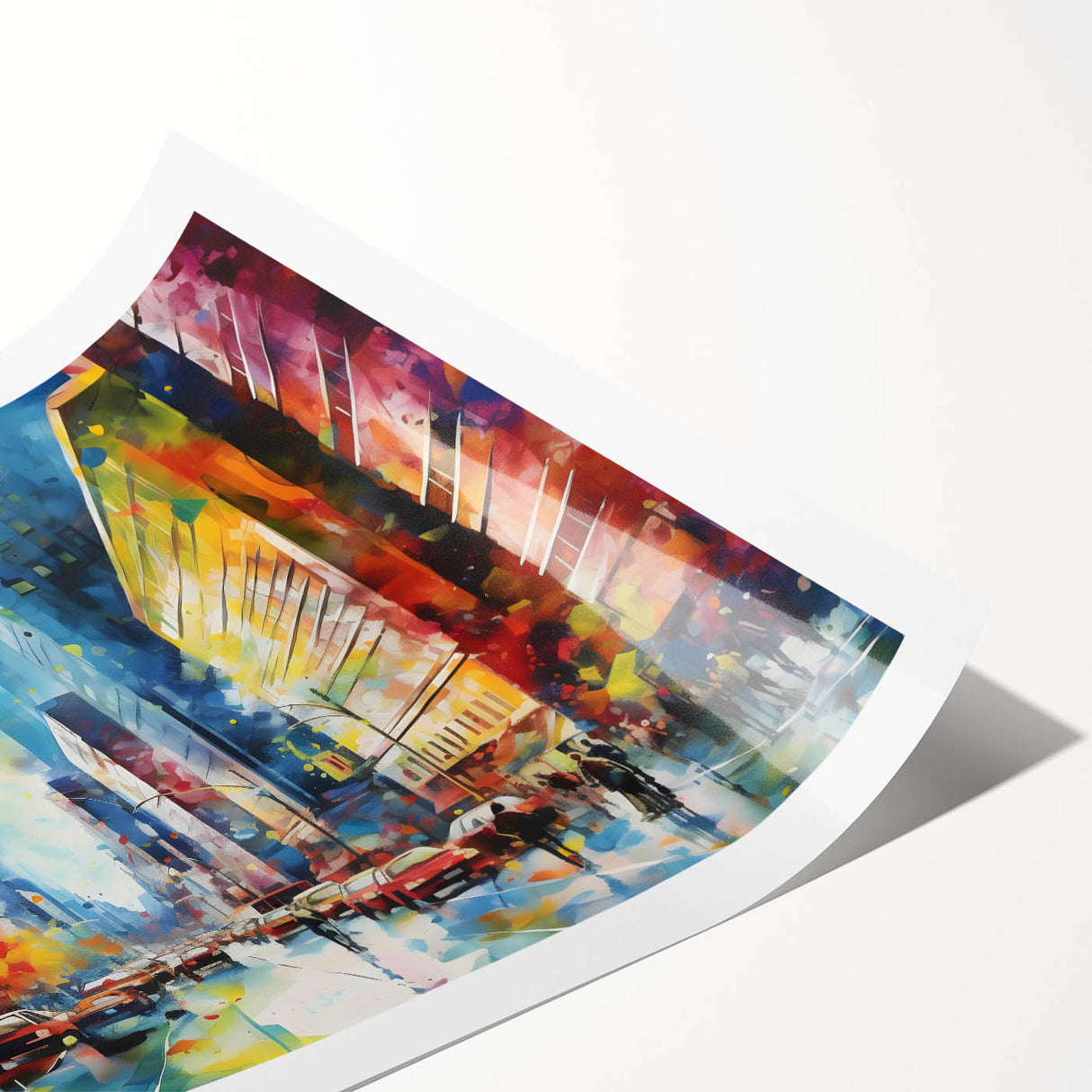 Scenic landscape road wall art print showcasing a winding road surrounded by lush greenery, perfect for home decor. Delivered rolled in protective packaging.