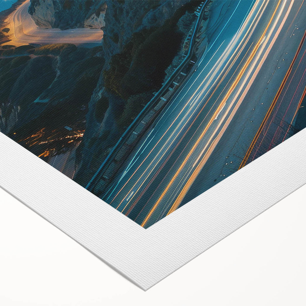 Vibrant rolled canvas wall art depicting a scenic landscape road design, showcasing rich colors and intricate details, perfect for home decor enhancement.