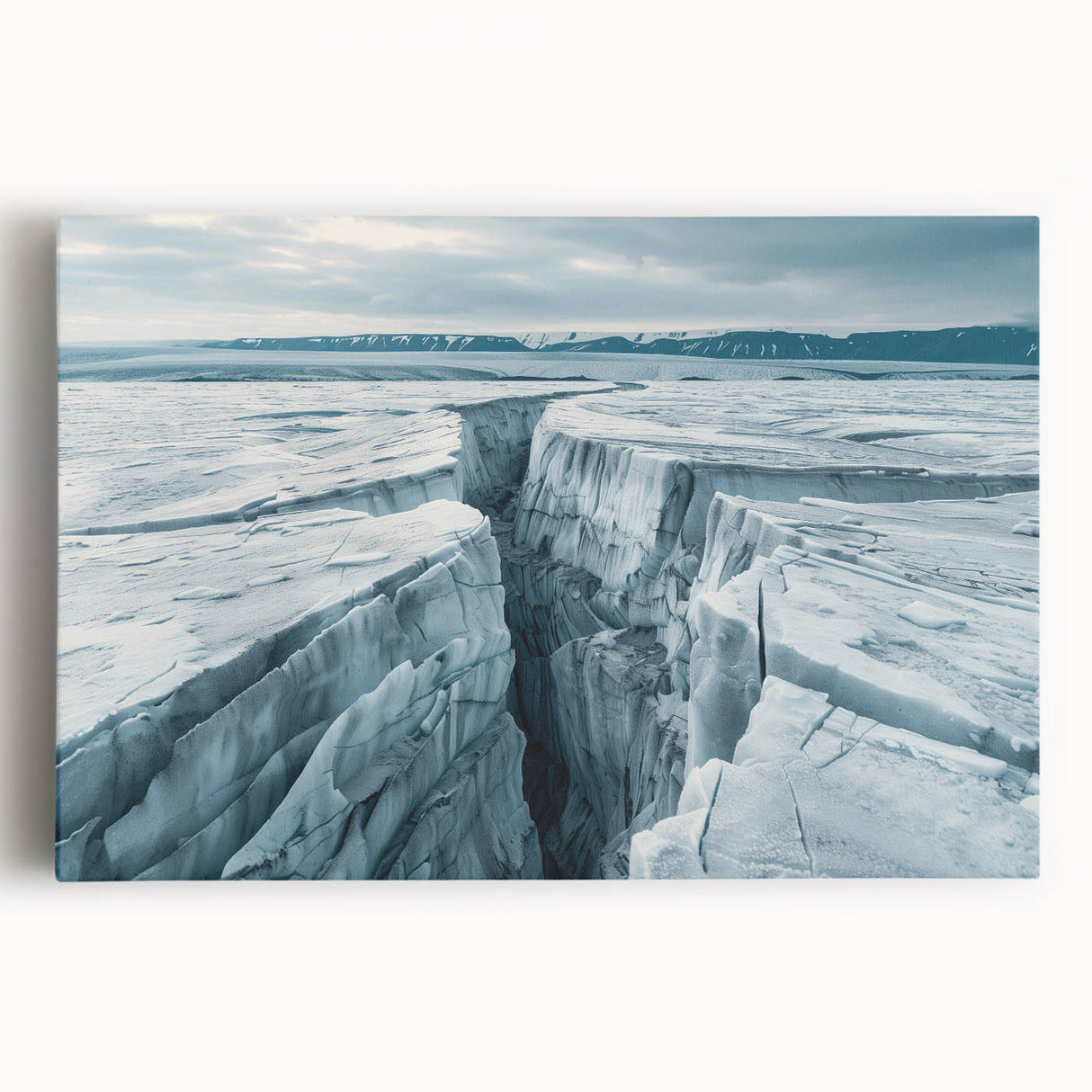 Stretched canvas artwork showcasing a serene landscape with winding roads, vibrant colors, and a calming atmosphere, ideal for home decor and relaxation.
