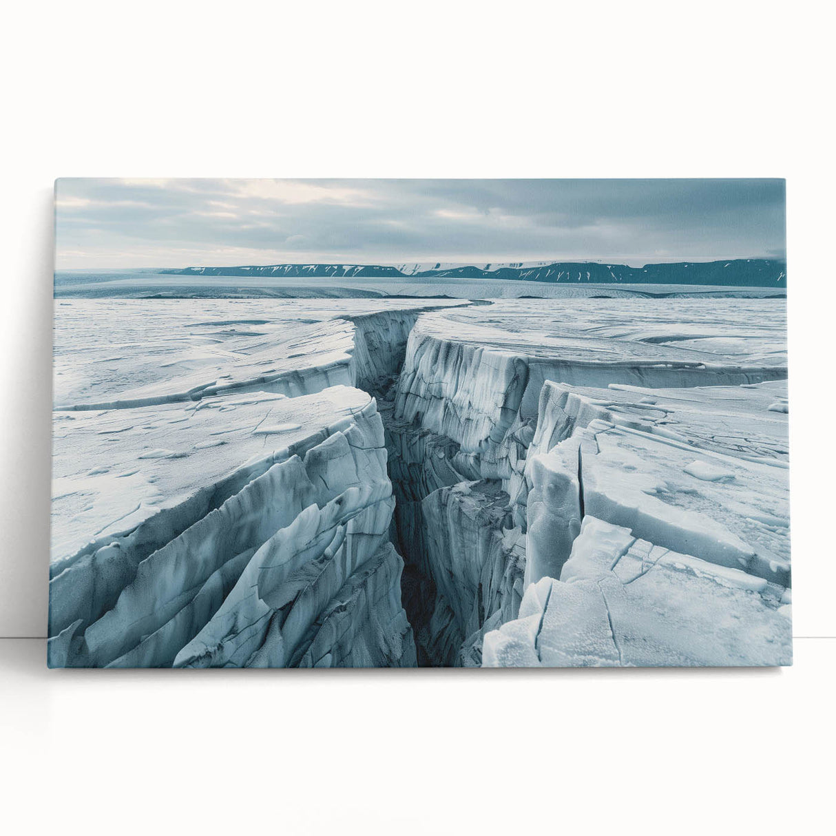 Stretched canvas artwork displaying a scenic landscape with winding roads, vibrant colors, and a serene atmosphere, ideal for modern home decor.