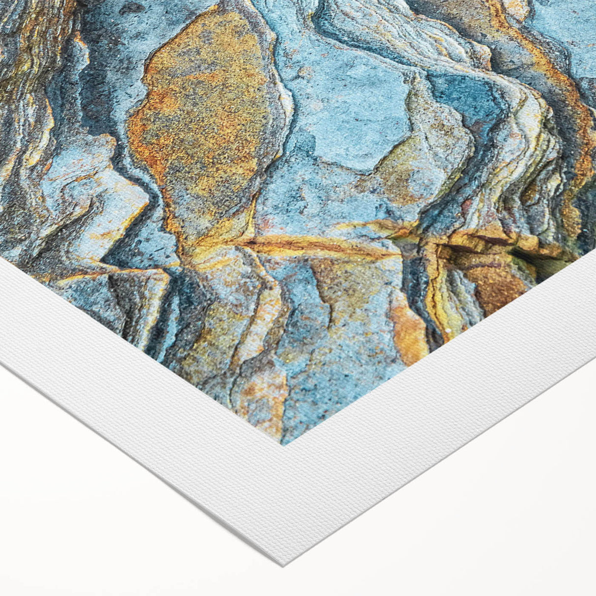 Vibrant rolled canvas wall art showcasing a stunning landscape design with colorful rocks and natural elements, ideal for home decor and artistic enhancement.