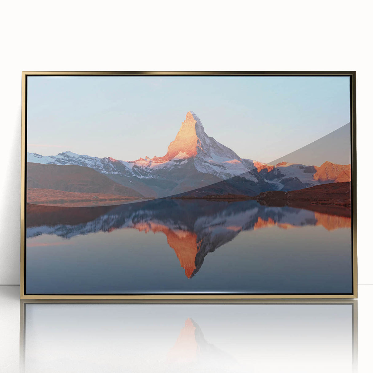 Framed acrylic wall art featuring a stunning landscape design with vibrant colors and intricate rock formations, showcasing a modern decor style ideal for home or office settings.