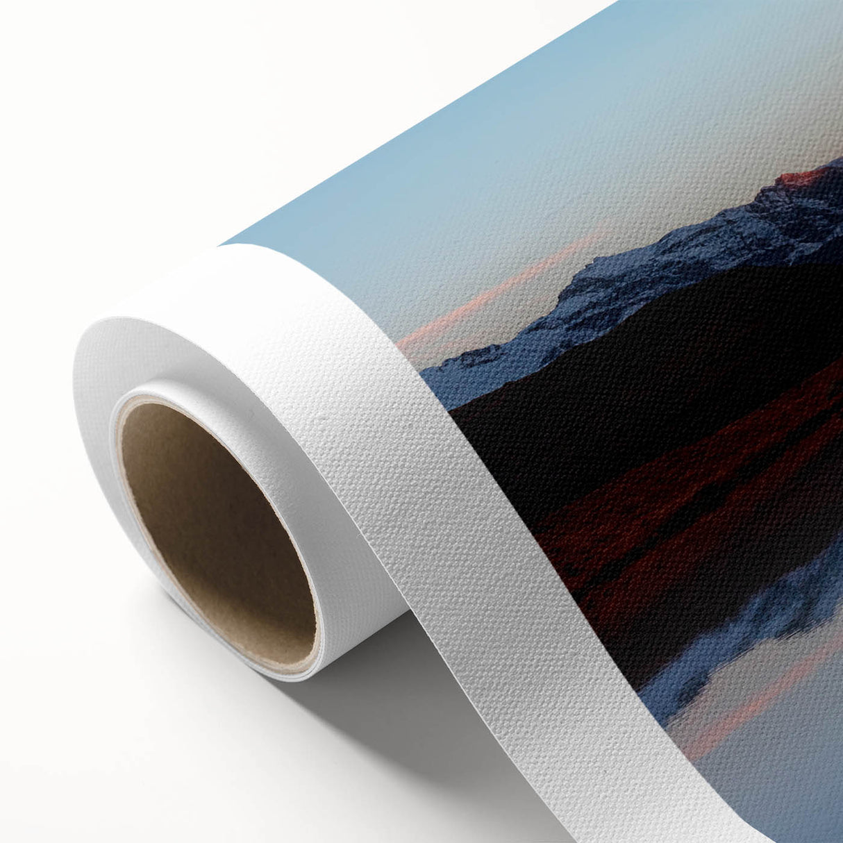 Rolled canvas wall art showcasing a vibrant landscape design with textured rocks and natural colors, ideal for home decor and artistic expression.