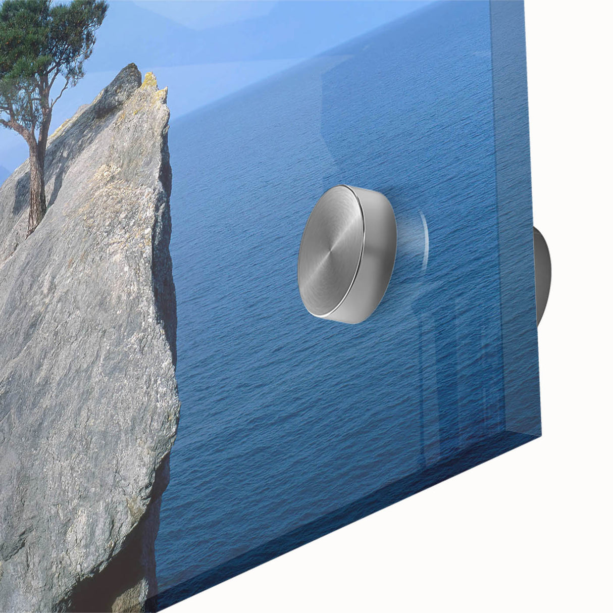 Close-up of a stunning wall art piece featuring a detailed landscape design with textured rocks, suitable for modern home décor, ideal for adding a natural touch to any room.