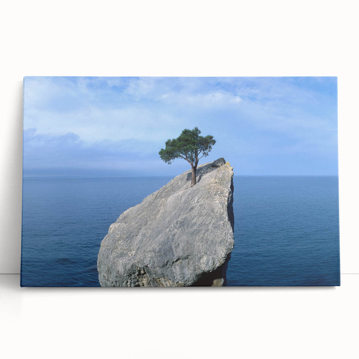 Stretched canvas artwork showcasing a vibrant landscape design with rocks, featuring rich colors and textures, ideal for modern home decor. Perfect addition to elevate any living space with its artistic appeal and natural elements.
