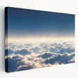 Side view of a stretched canvas showcasing a vibrant landscapes and skyscapes design, ideal for home decor, with rich colors and intricate details for artistic appeal.