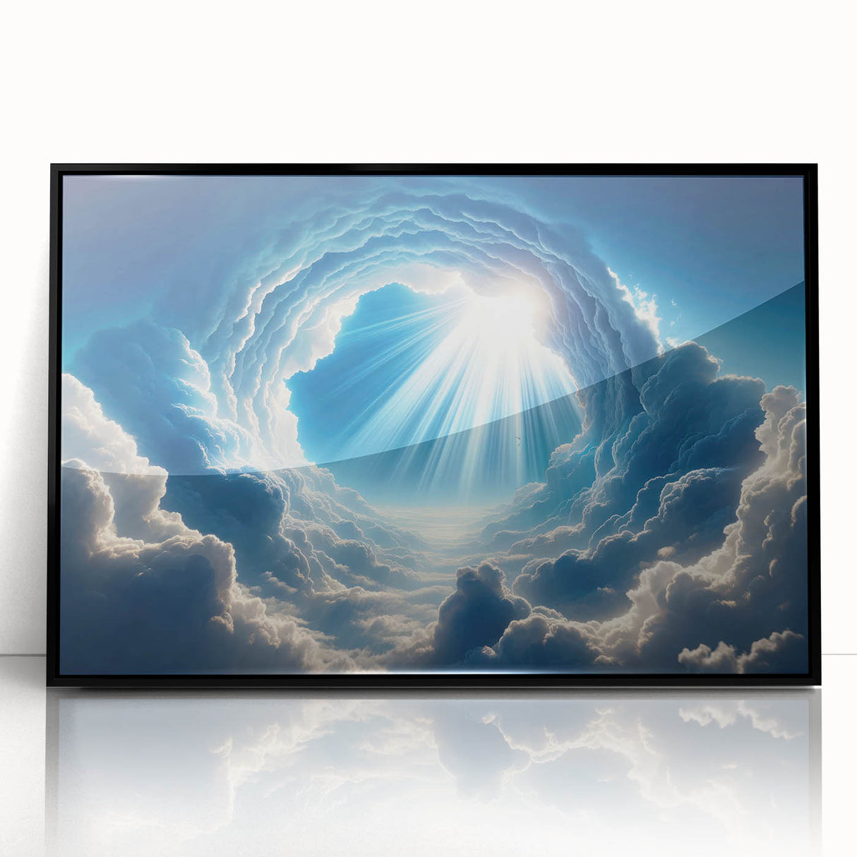 Framed acrylic wall art from the Landscapes Skyscapes collection, showcasing a vibrant black design with a sleek modern finish, ideal for contemporary decor.