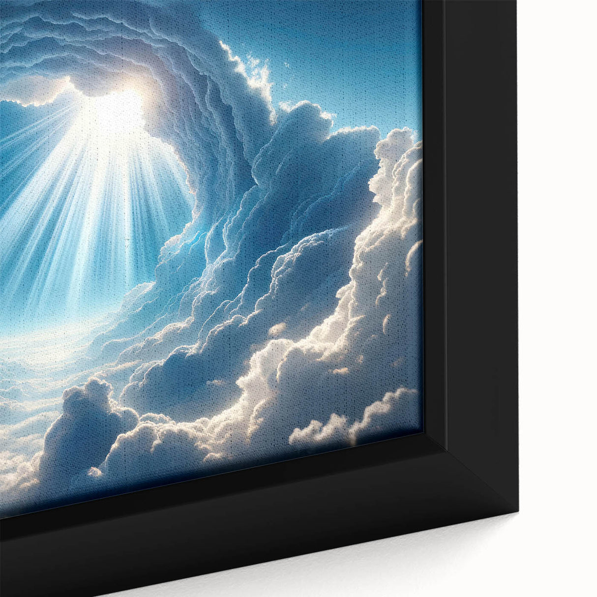 Framed canvas wall art featuring a vibrant landscape design with rich colors and intricate details, showcasing serene nature elements for home decor.