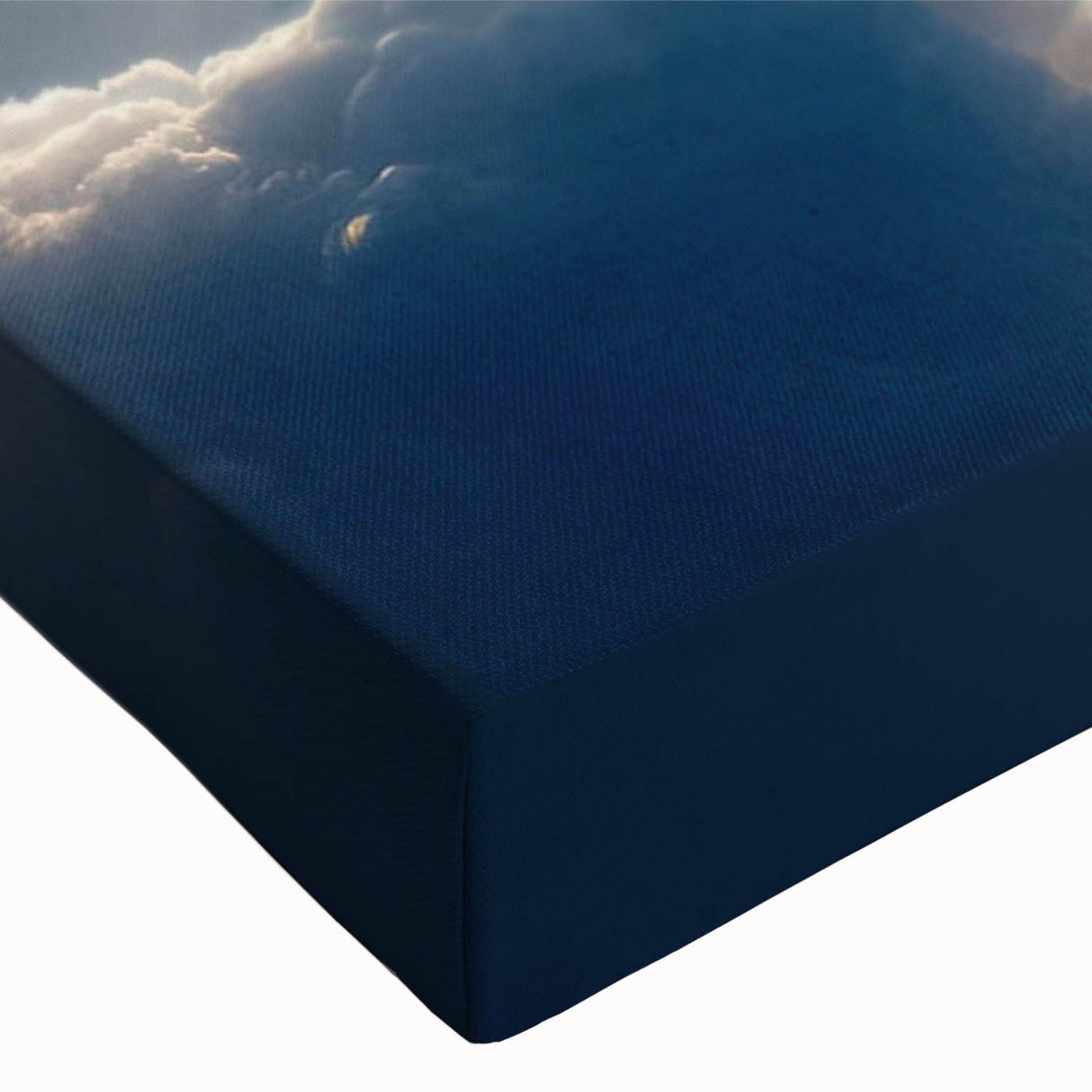 Close-up of a vibrant stretched canvas wall art piece showcasing a stunning landscapes-skyscapes design, emphasizing rich colors and intricate details, perfect for home decor enhancement.