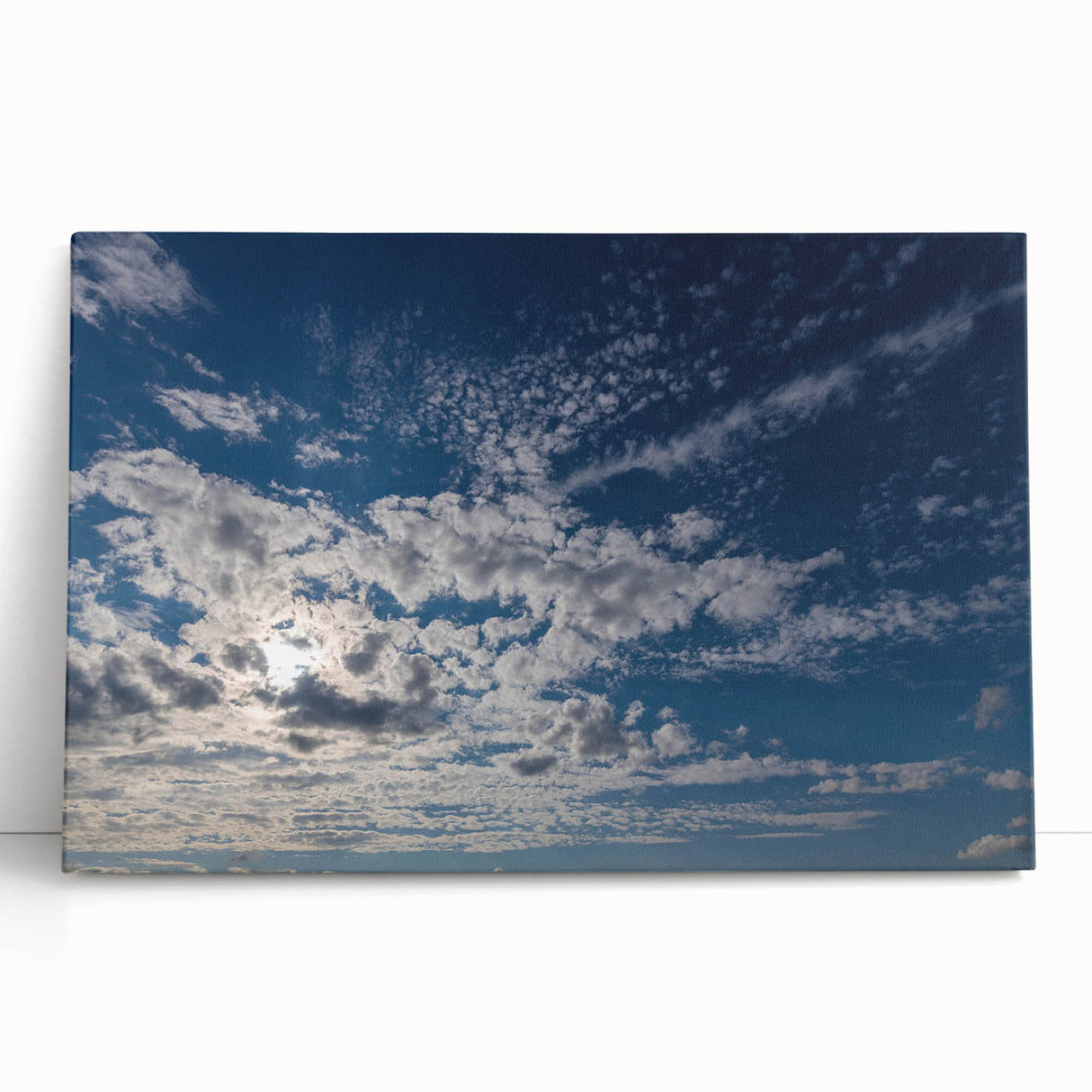 Stretched canvas wall art featuring a serene landscape with vibrant sunset colors, perfect for home decor. Ideal for adding warmth to living spaces.