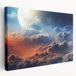 Stretched canvas wall art showcasing a vibrant landscapes and skyscapes design, emphasizing rich colors and intricate details, perfect for home décor.