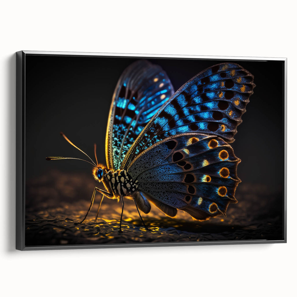 Black and white wall art featuring a close-up of a bird, printed on framed canvas, suitable for bedroom decor.