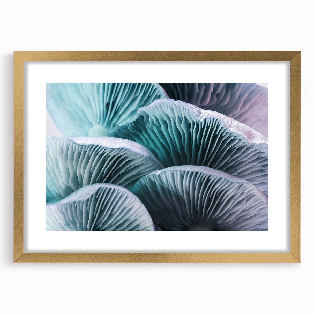Extra large textured abstract art print of florals in muted earth tones, framed in gold, ideal for living room decor.