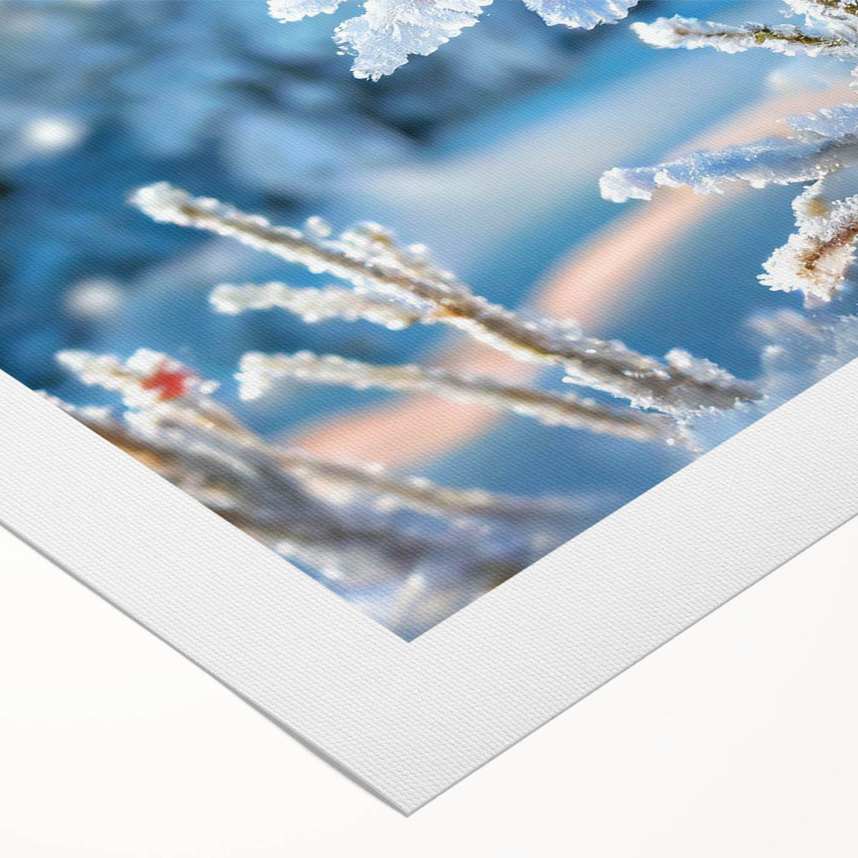 Art deco poster of frost patterns in muted gray tones on rolled canvas, suitable for dining room or bathroom wall art.