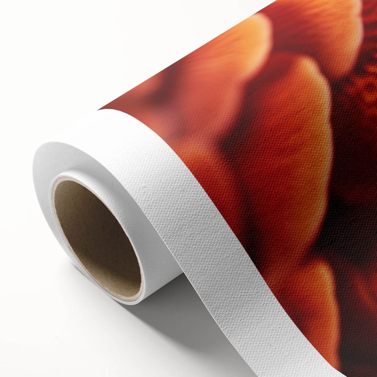 Art deco poster featuring close-up of green leaves on a rolled canvas, ideal for nursery wall art or dining room decor.