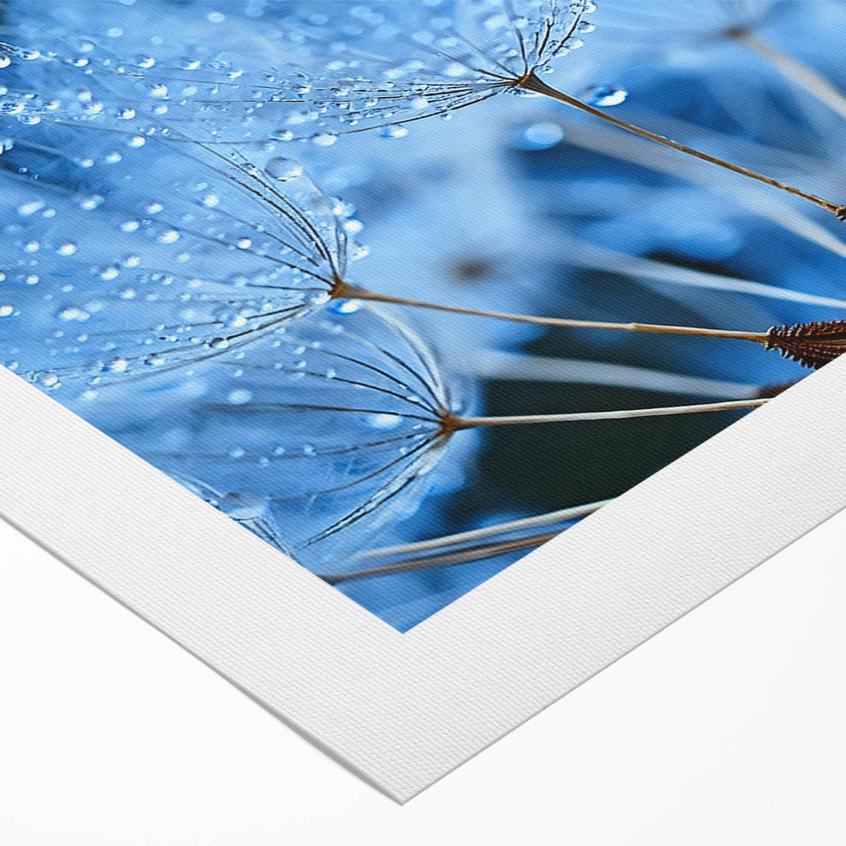 Art deco poster featuring a close-up water design in blue and gray tones on rolled canvas, suitable for dining room wall art.