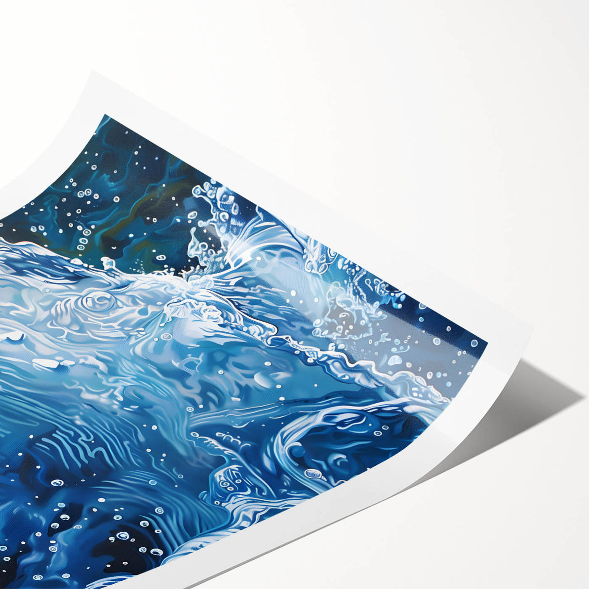 Extra large wall art featuring line art flowers in black and white, printed on rolled canvas.