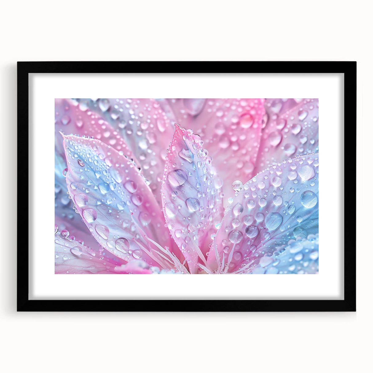 Extra large abstract art print featuring vibrant, textured colors on a black framed canvas, ideal for living room decor.