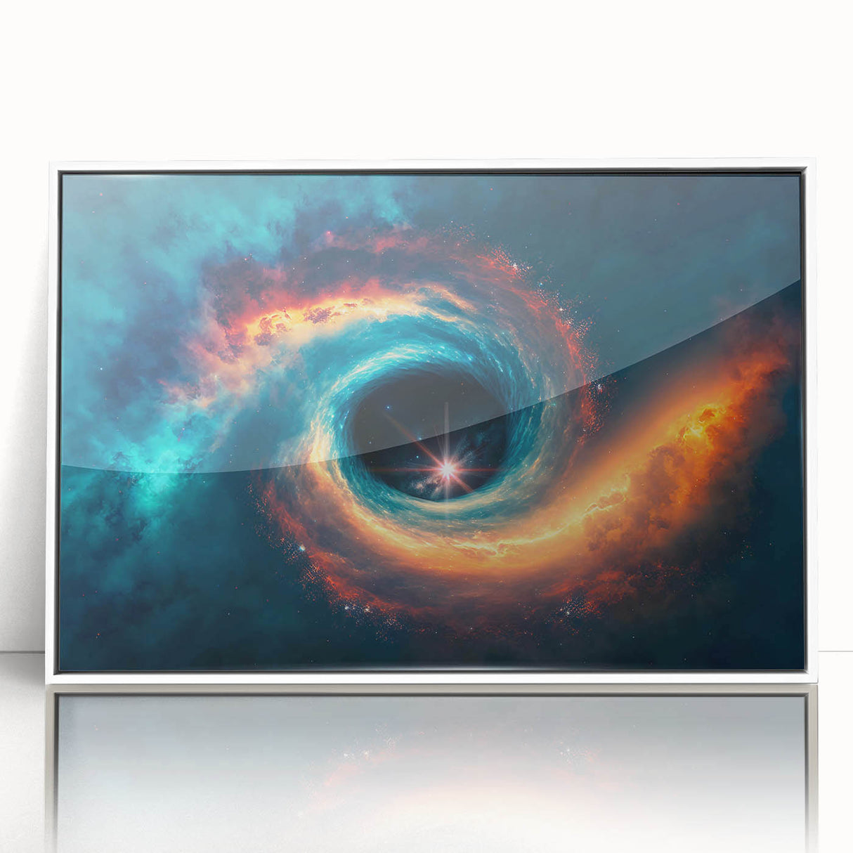 Vibrant Black Hole Wall Art | Space-Themed Canvas Print | Cosmic Decor