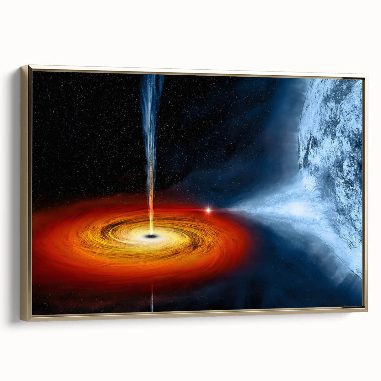 Celestial Black Hole Wall Art | Space-Themed Canvas Print | Cosmic Decor