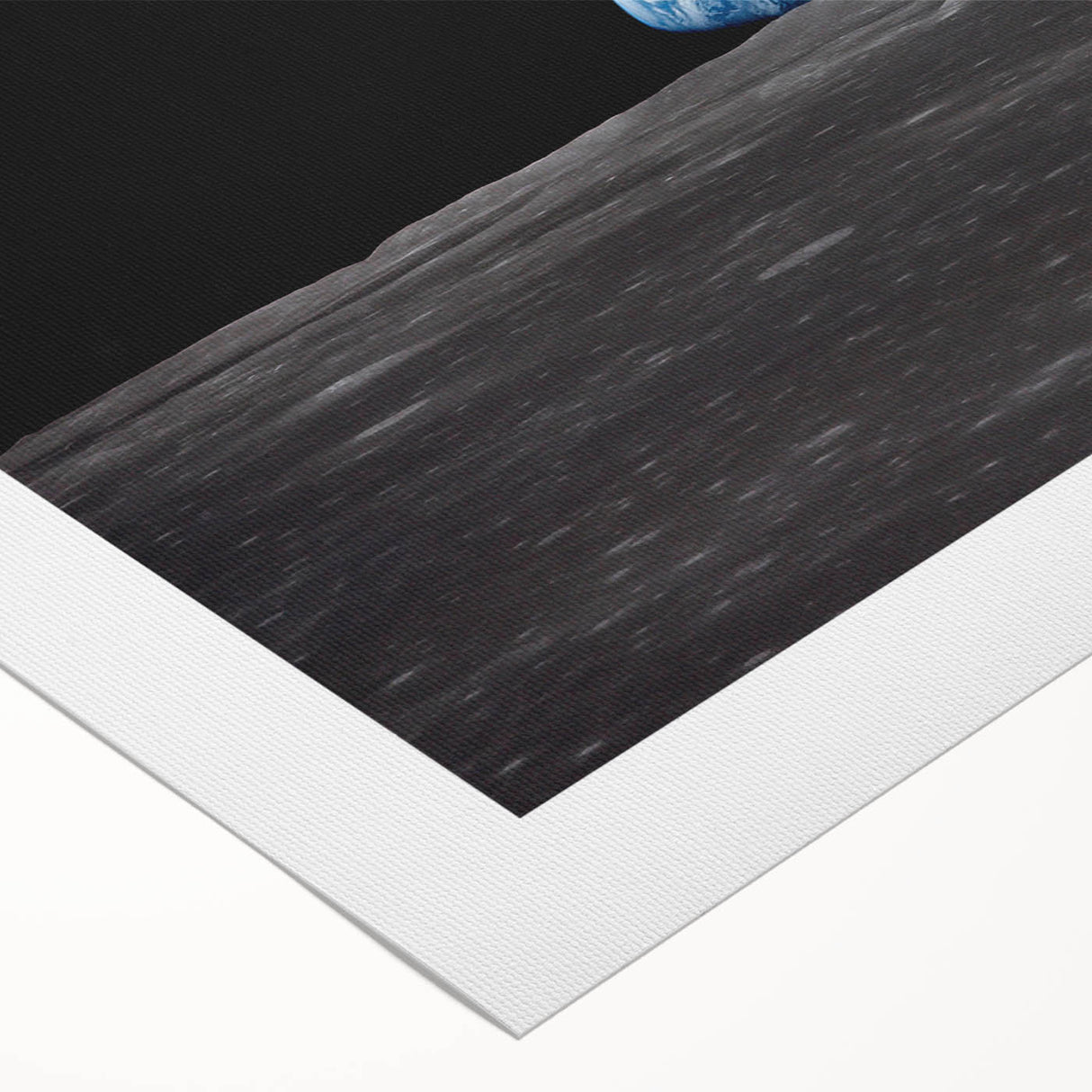 Earthrise Over the Moon Wall Art - Iconic Earth from Space Decor Print