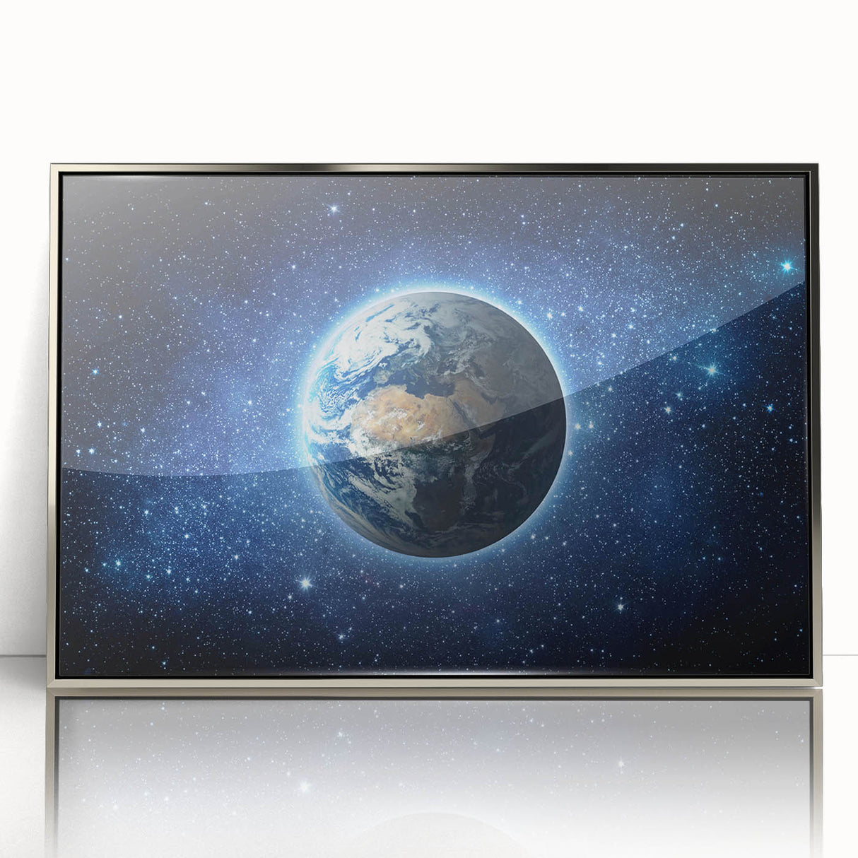 Earth in the Cosmos Wall Art - Stunning Space and Stars Decor Print
