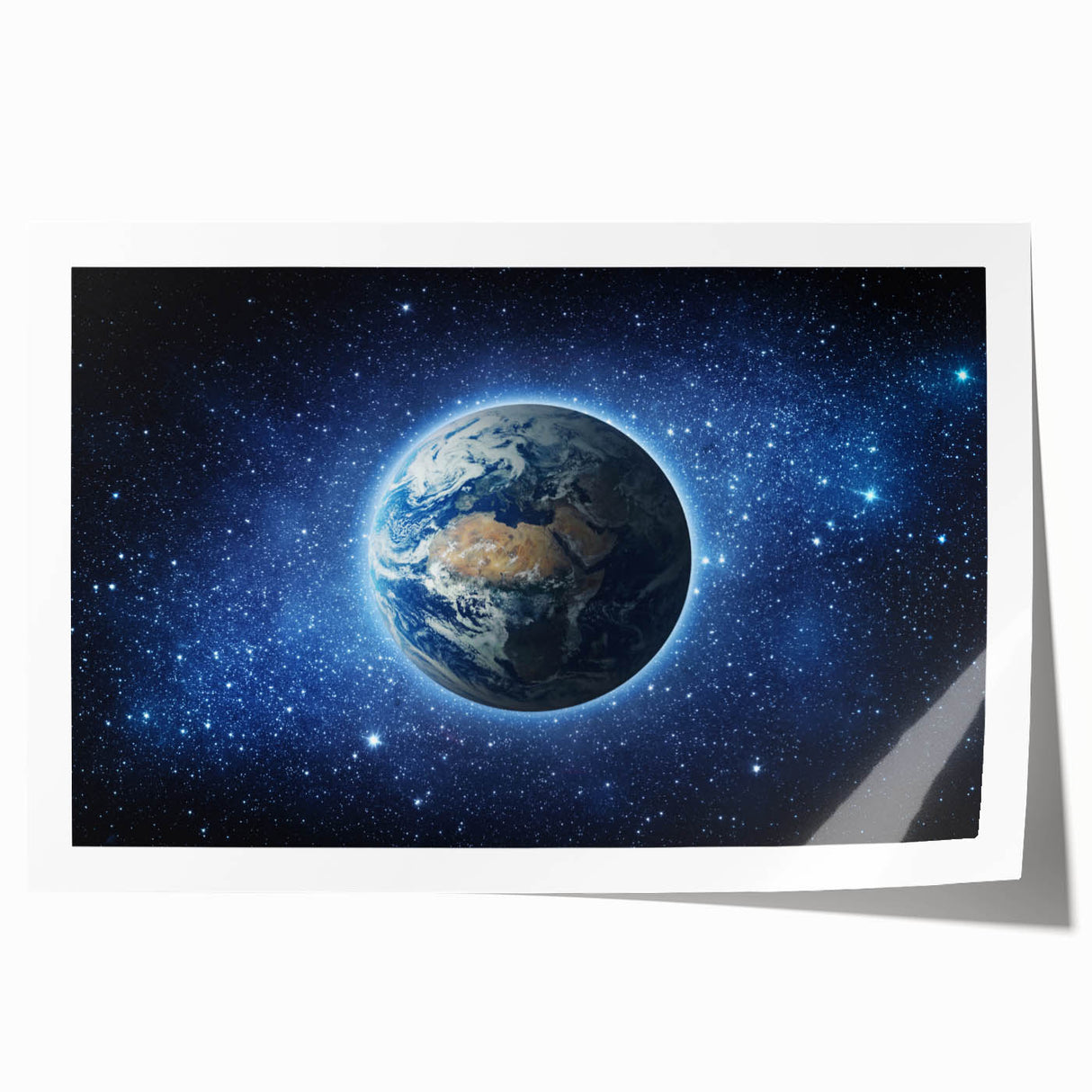 Earth in the Cosmos Wall Art - Stunning Space and Stars Decor Print
