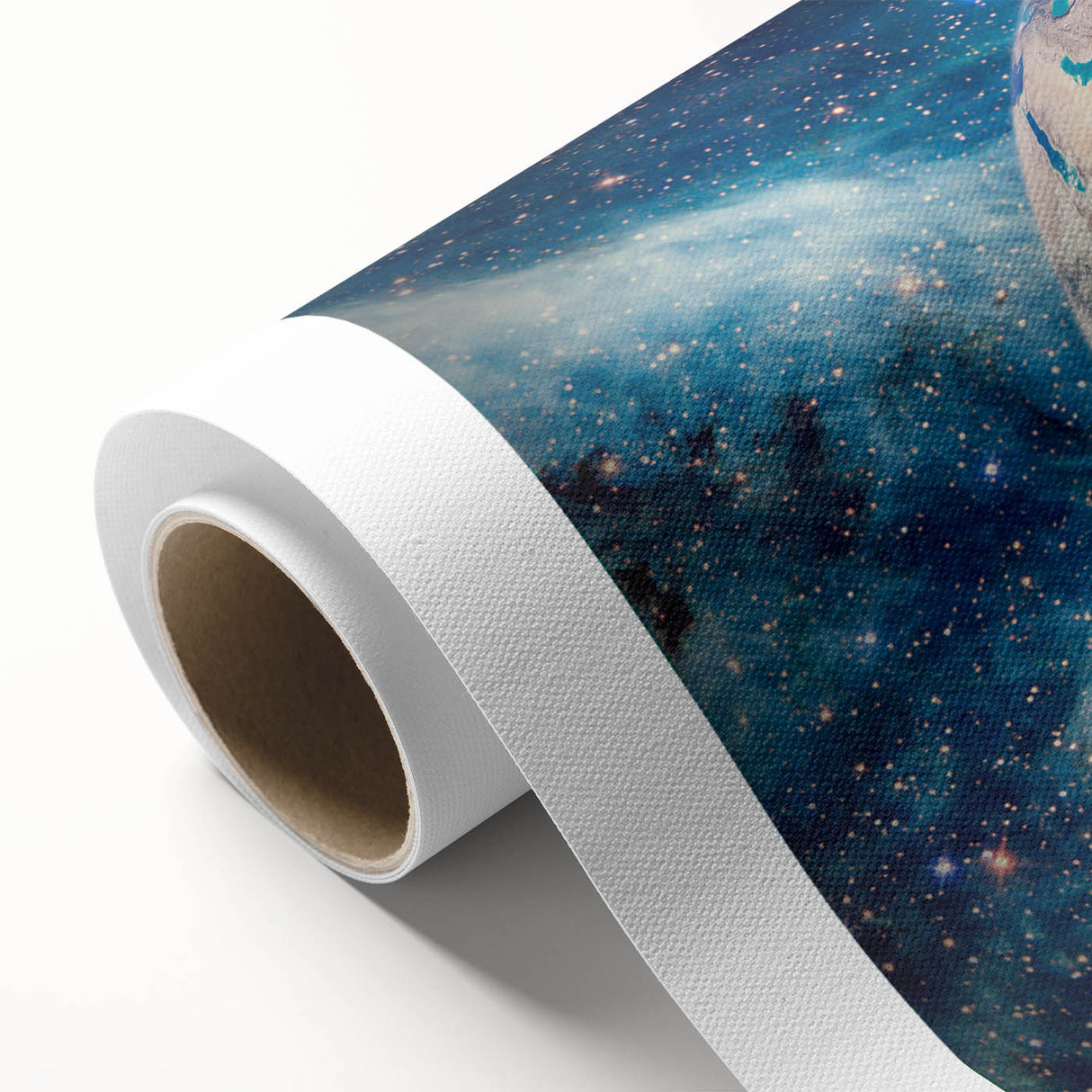 Earth and Stars Wall Art - Vibrant View of Earth in the Cosmos Decor