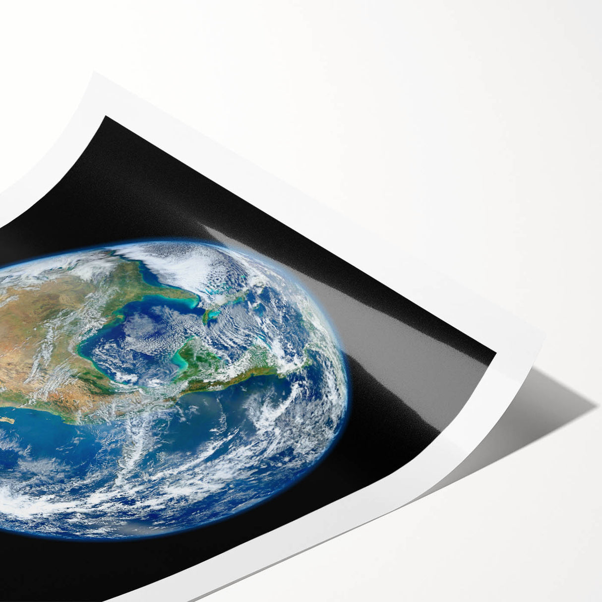 Earth from Space Wall Art - Stunning North America View Decor Print