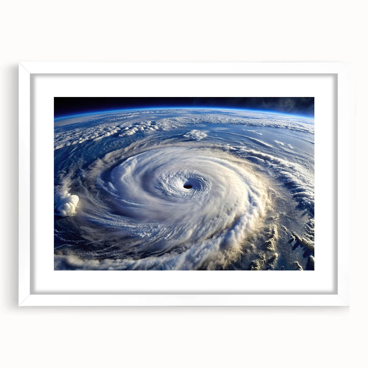 Hurricane Eye from Space - Earthy Phenomena Wall Art Print