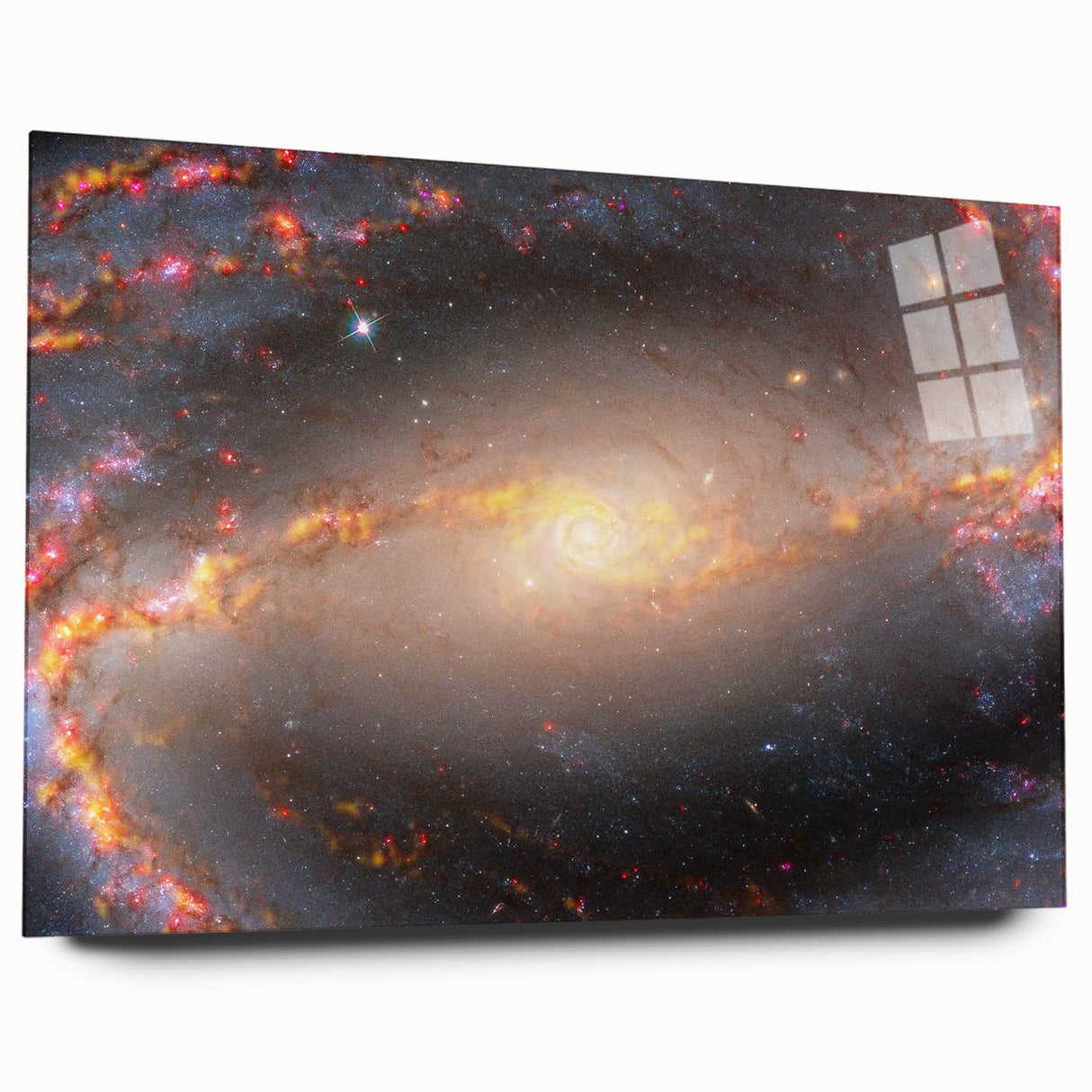 Barred Spiral Galaxy Wall Art: Vibrant Cosmic Nebula & Space Prints