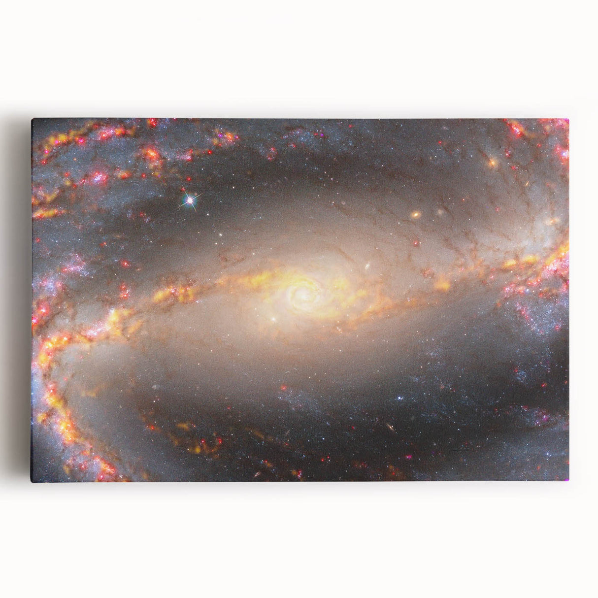 Barred Spiral Galaxy Wall Art: Vibrant Cosmic Nebula & Space Prints
