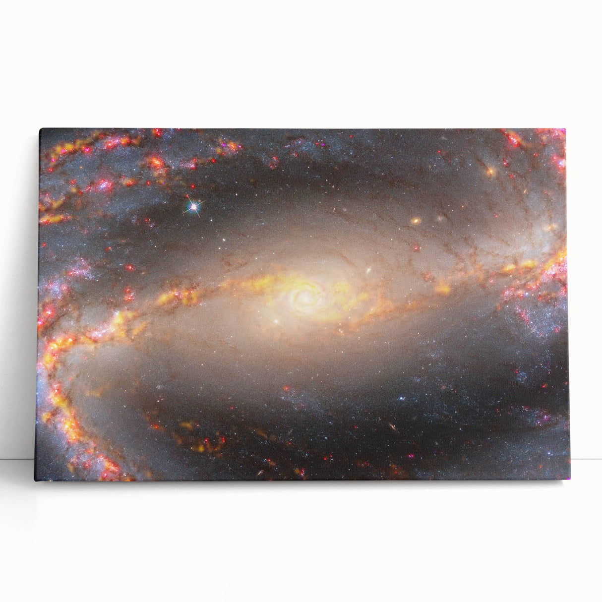 Barred Spiral Galaxy Wall Art: Vibrant Cosmic Nebula & Space Prints