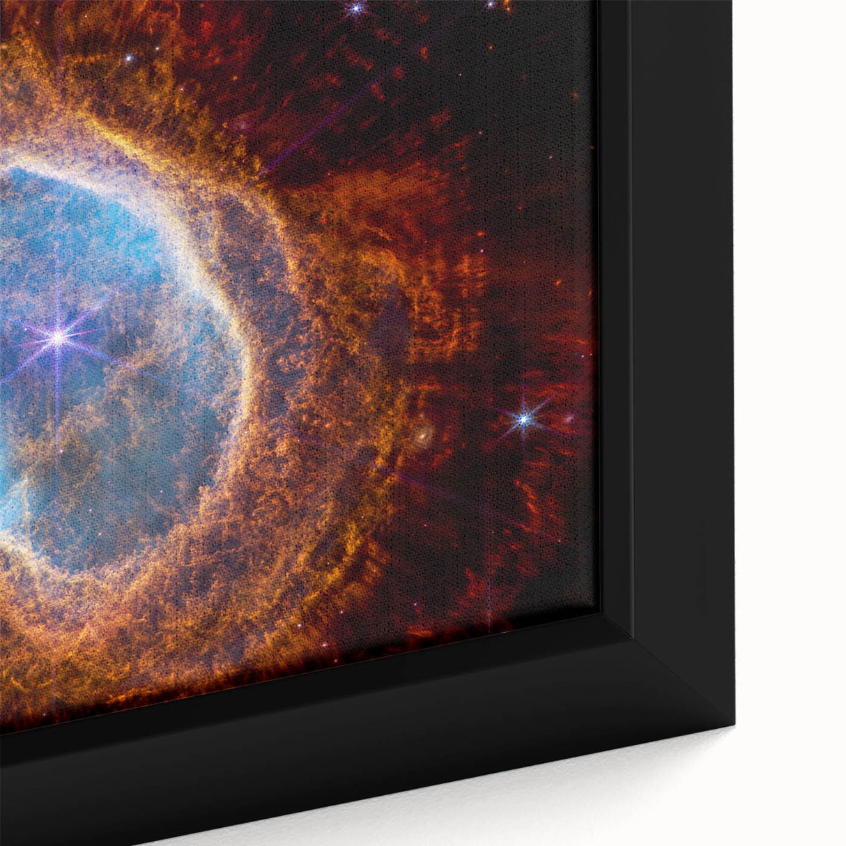 Radiant Blue Nebula Wall Art | Space Canvas Prints | Cosmic Decor
