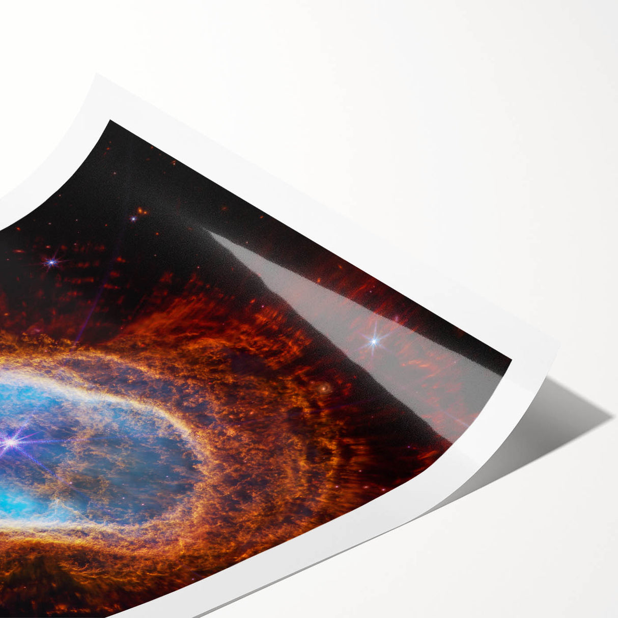 Radiant Blue Nebula Wall Art | Space Canvas Prints | Cosmic Decor