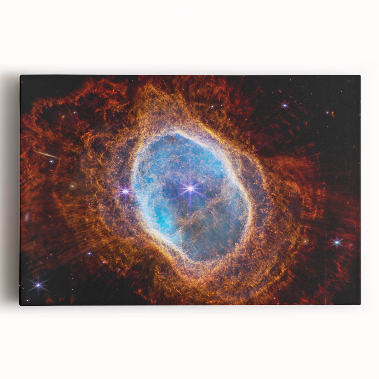 Radiant Blue Nebula Wall Art | Space Canvas Prints | Cosmic Decor
