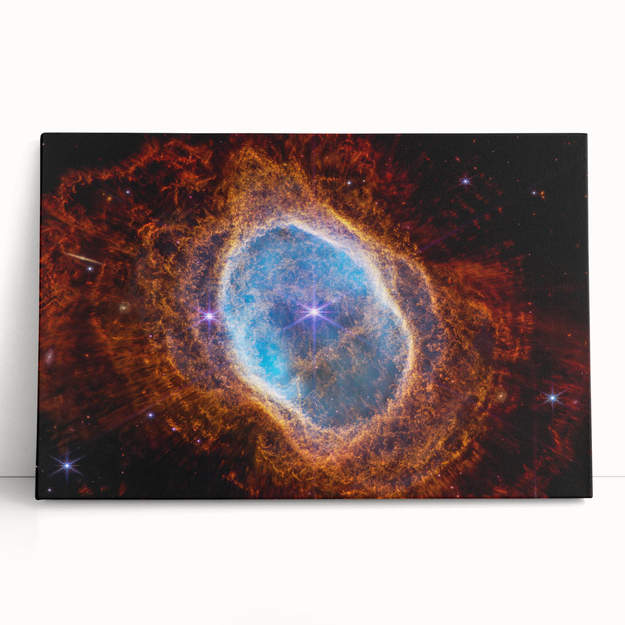 Radiant Blue Nebula Wall Art | Space Canvas Prints | Cosmic Decor