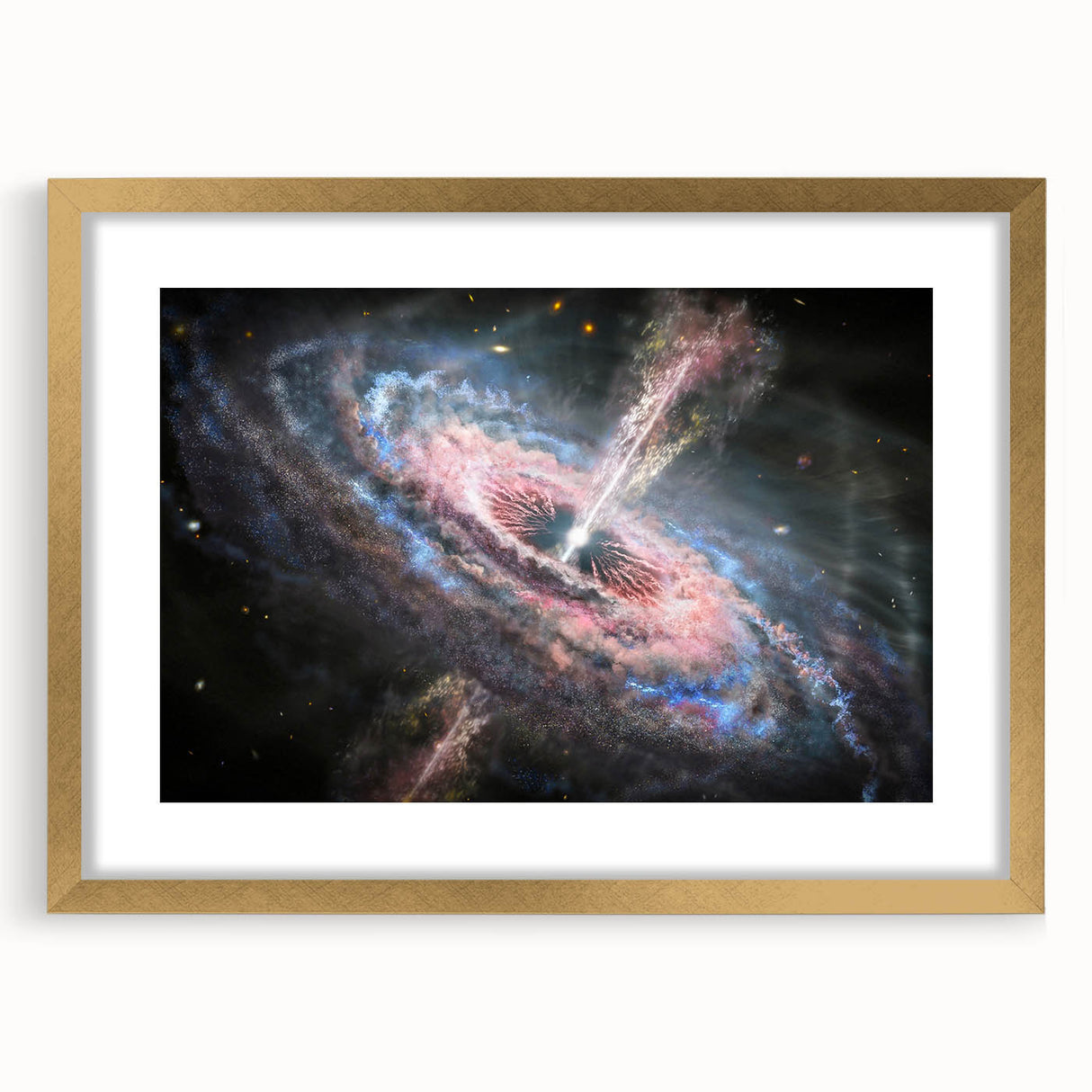 Galactic Jet and Black Hole Art - Cosmic Energy Wall Decor for Homes