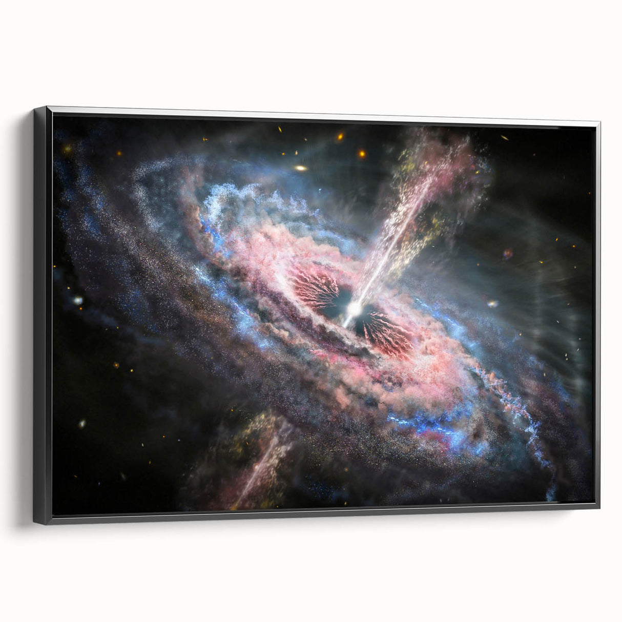 Galactic Jet and Black Hole Art - Cosmic Energy Wall Decor for Homes