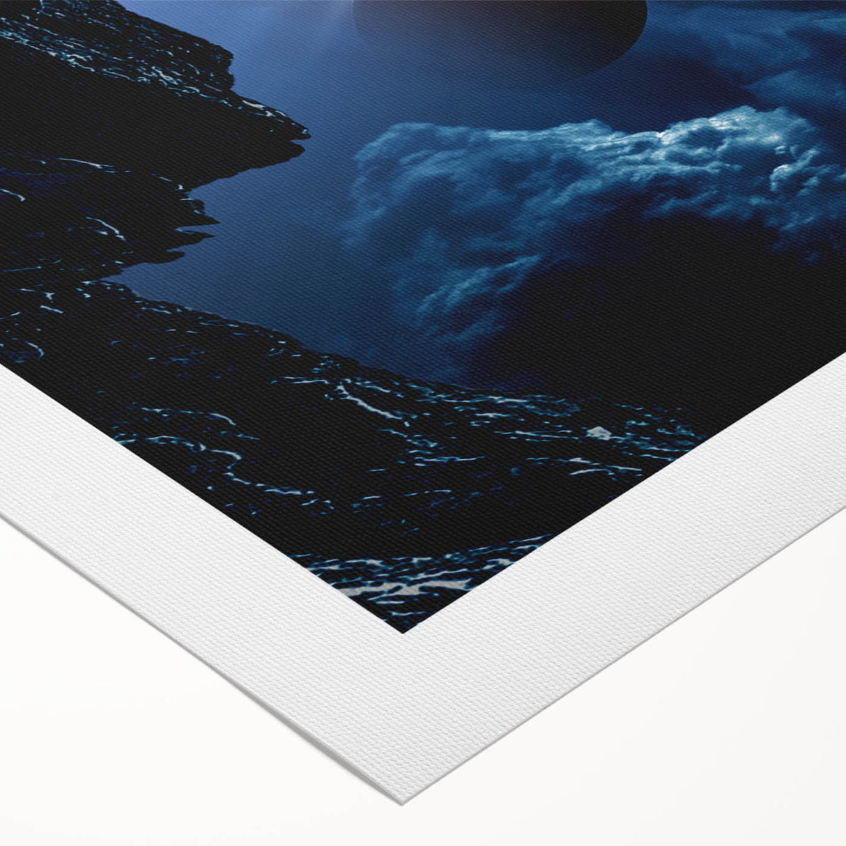 Planetary Sunrise and Moonscape Art - Cosmic Space Wall Decor