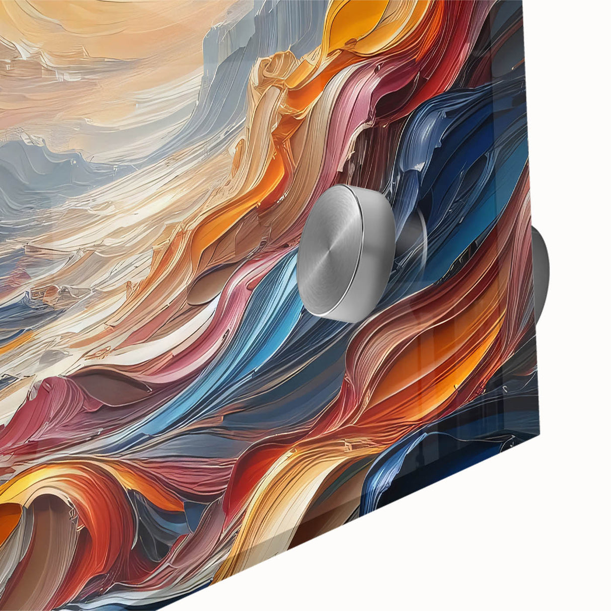 Abstract Sun and Landscape – Bold Sun Wall Art with Dynamic Waves