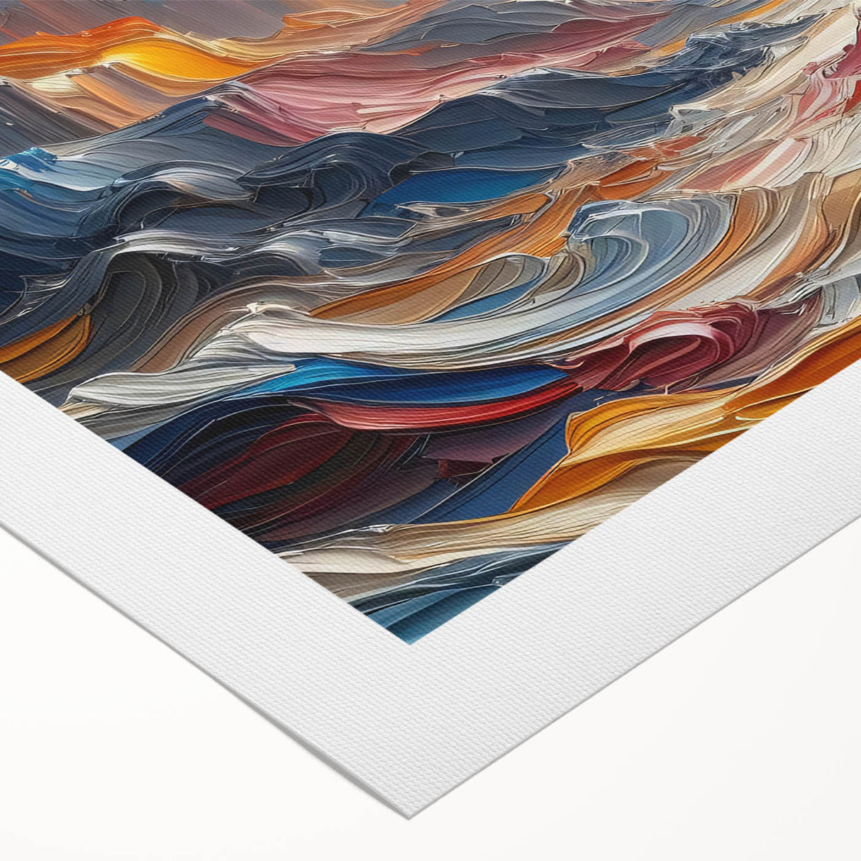 Abstract Sun and Landscape – Bold Sun Wall Art with Dynamic Waves