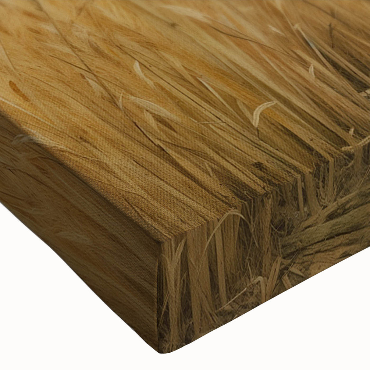 Black and white landscape art painting of a rowboat on water, printed on large stretched canvas.