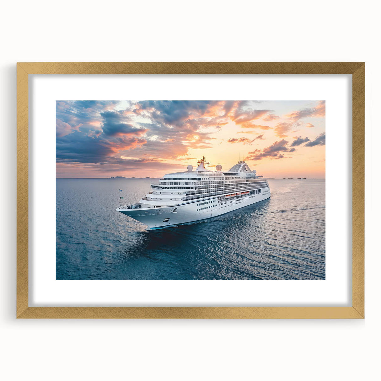 Abstract art print of a ship, featuring textured blue and grey hues on a large canvas, ideal for living room decor.