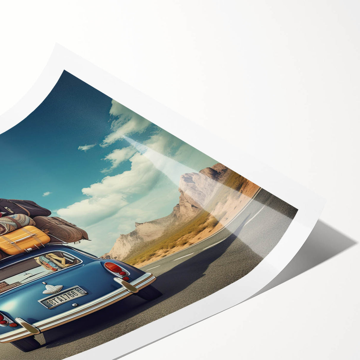 Extra large wall art featuring line art flowers in monochrome, rolled print format, ideal for large living room decor.